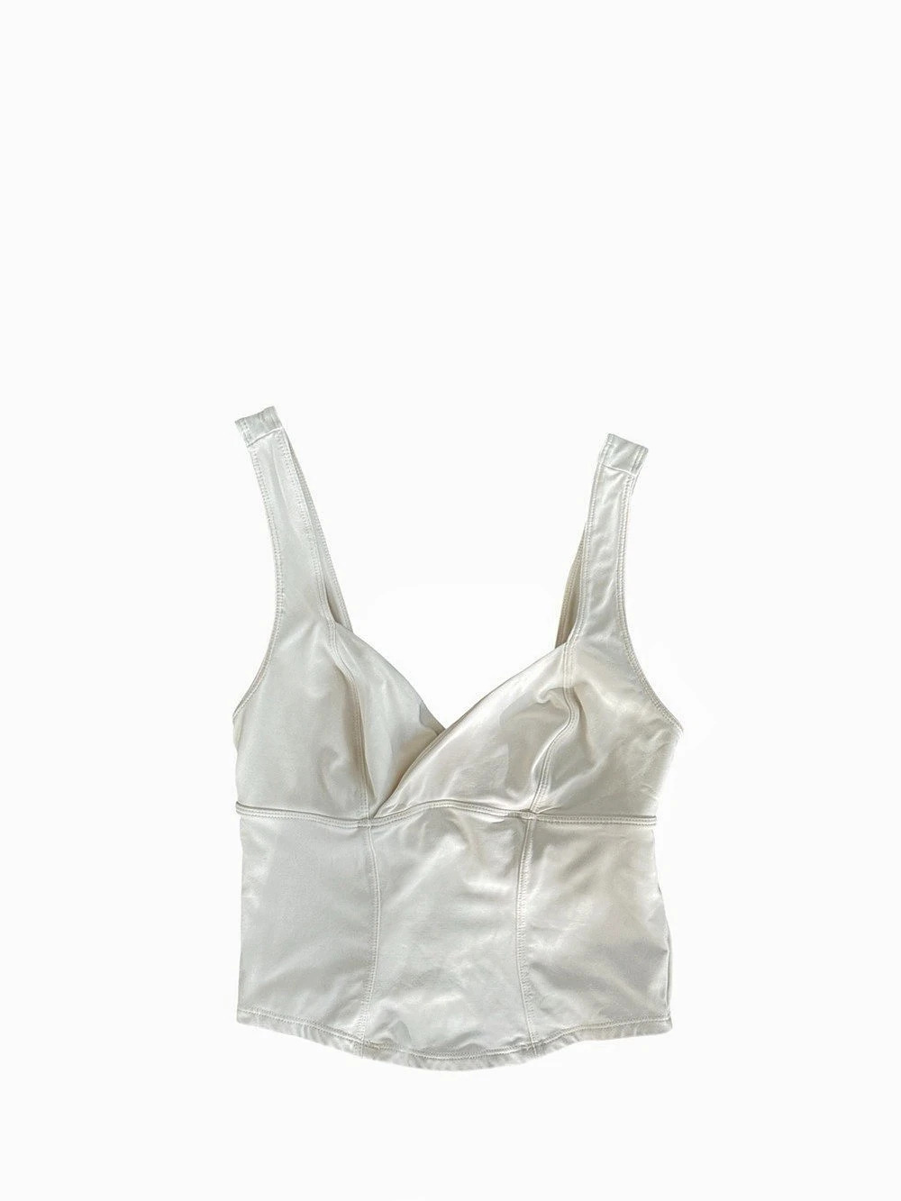 out from under Fuse Form Seamed Plunge Tank Top White Medium